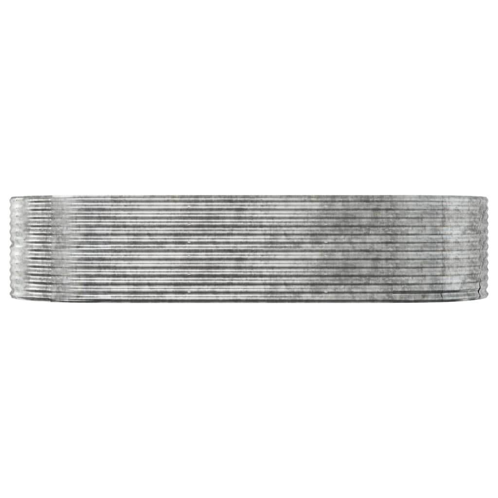 vidaXL Hochbeet Silbern 291x140x68 cm Pulverbeschichteter Stahl
