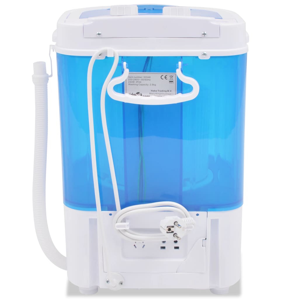 vidaXL Mini-Waschmaschine mit Schleuder und 1 Kammer 2,6 kg