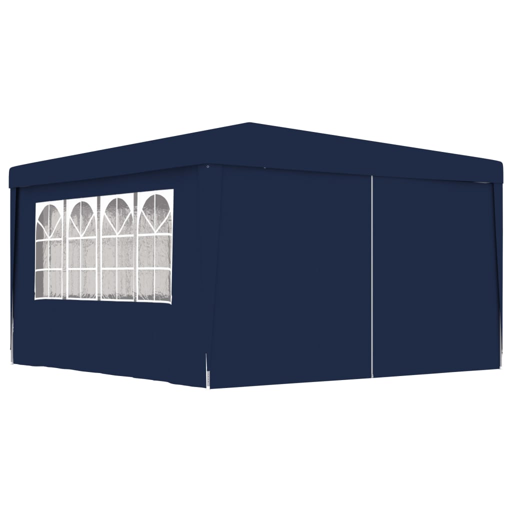 vidaXL Profi-Partyzelt mit Seitenwänden 4×4 m Blau 90 g/m²