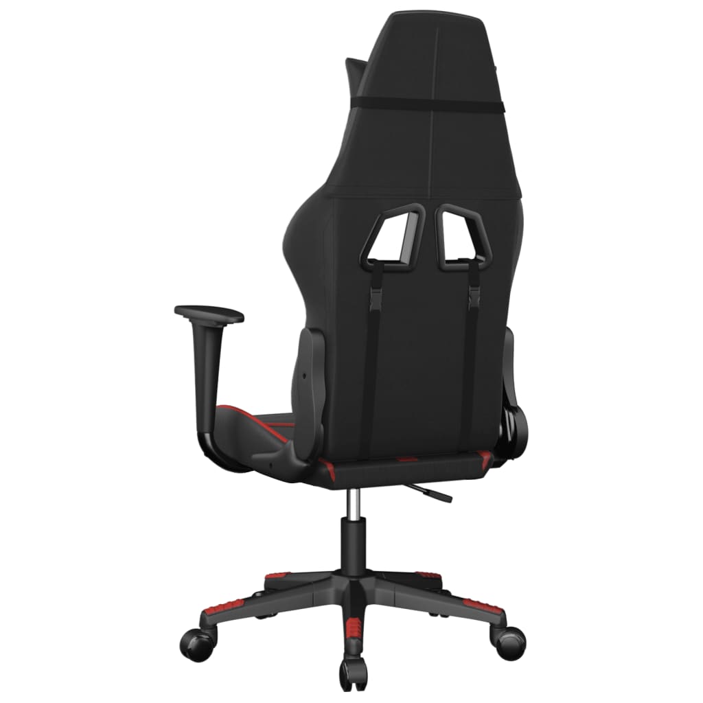 vidaXL Gaming-Stuhl mit Massagefunktion Schwarz und Rot Kunstleder