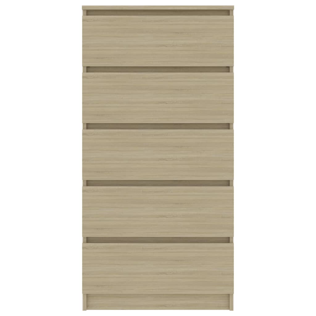 vidaXL Sideboard mit Schubladen Sonoma-Eiche 60x35x121cm Holzwerkstoff