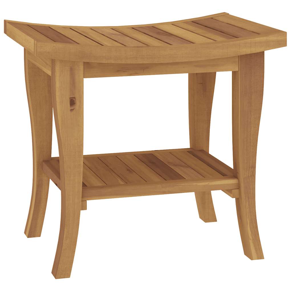 VidaXL Badezimmer Hocker Teak Massivholz Braun 50 X 29,5 X 50,5 Cm - Minimalistisches Design