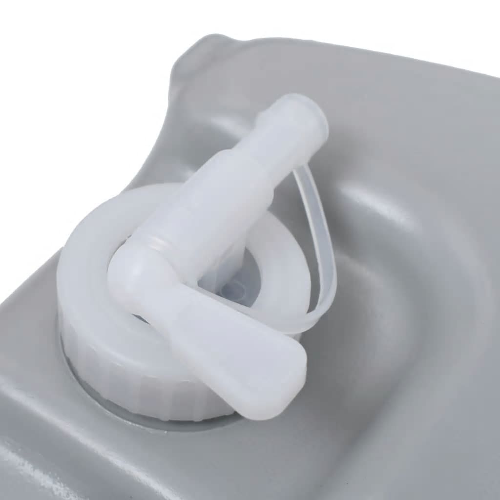 vidaXL Camping-Handwaschständer mit Wasserbehälter mit Rollen Grau