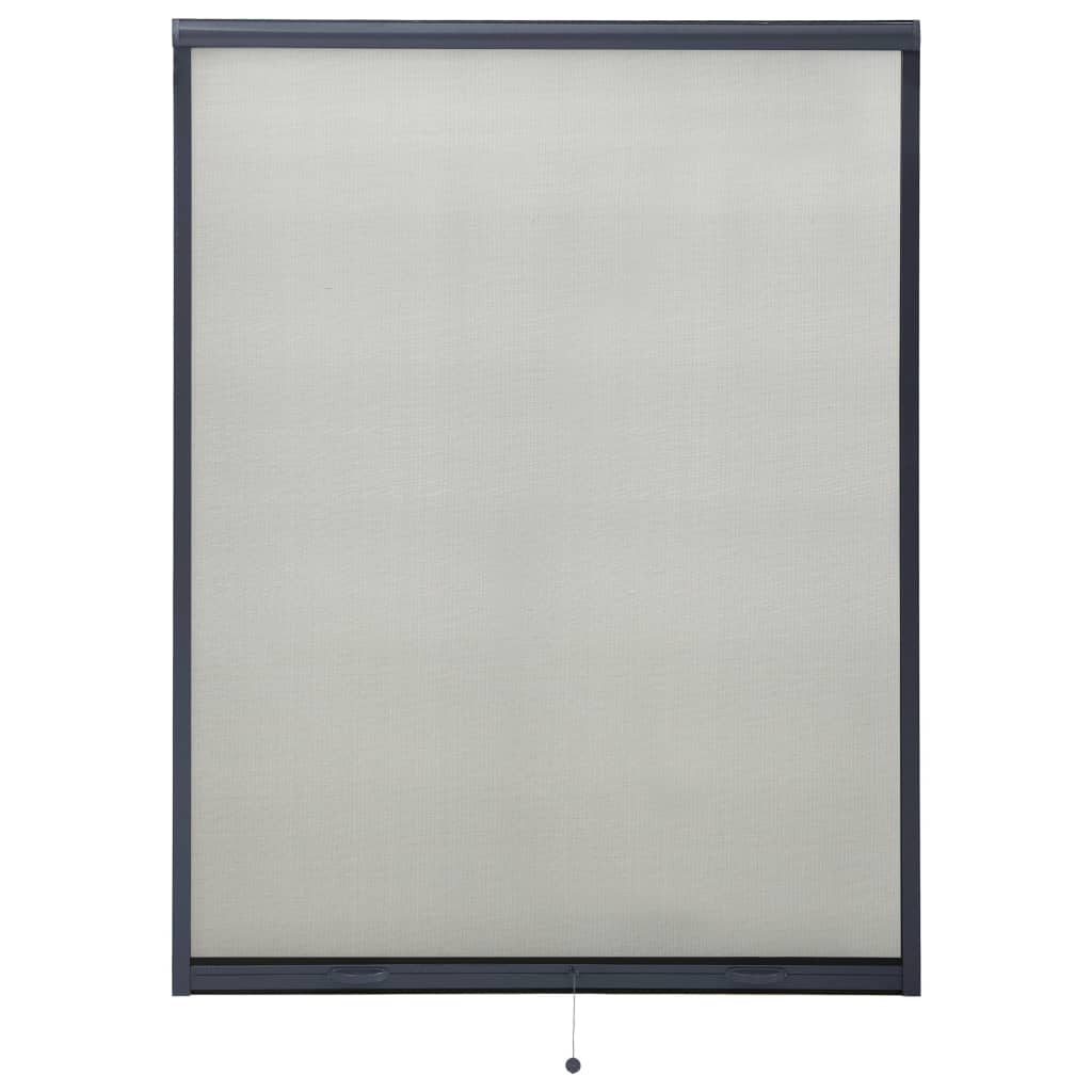 vidaXL Insektenschutzrollo für Fenster Anthrazit 130x170 cm