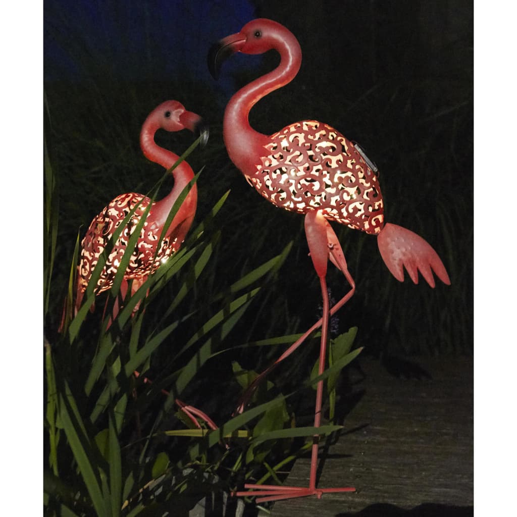 Luxform Solar-LED Deko-Gartenleuchte Flamingo Rosa 30111