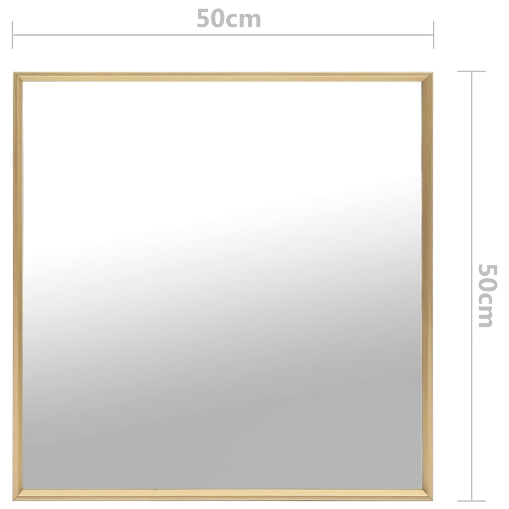 vidaXL Spiegel Golden 50x50 cm