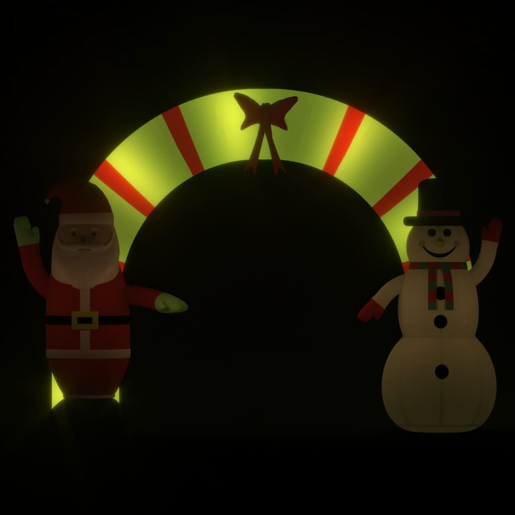 vidaXL Aufblasbarer Weihnachtsbogen mit LEDs 270 cm