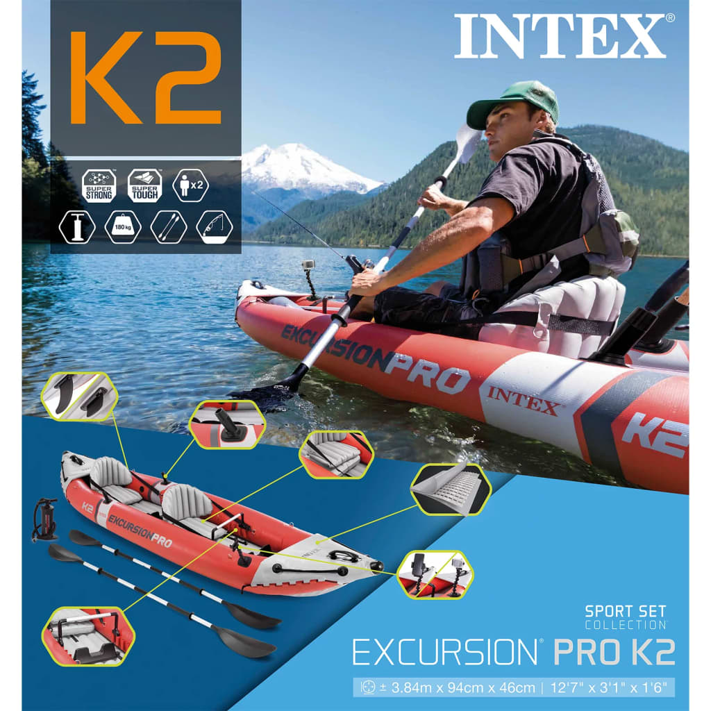 Intex Aufblasbares Kajak Excursion Pro 384 x 94 x 46 cm 68309NP
