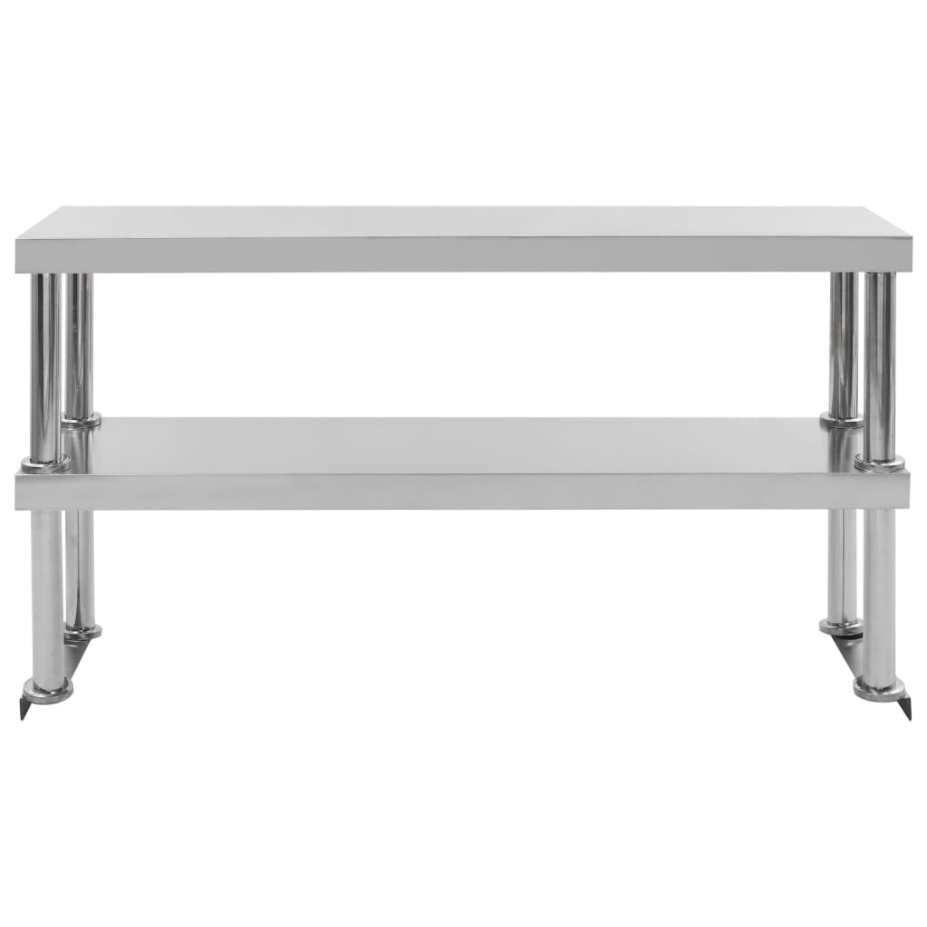vidaXL Küchen-Arbeitstisch mit Aufsatzboard 120×60×93 cm Edelstahl