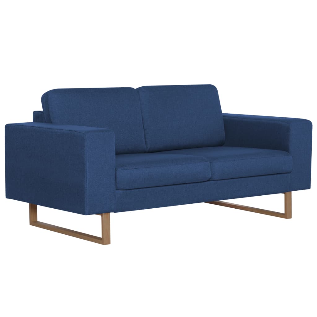 vidaXL 2-Sitzer-Sofa Stoff Blau
