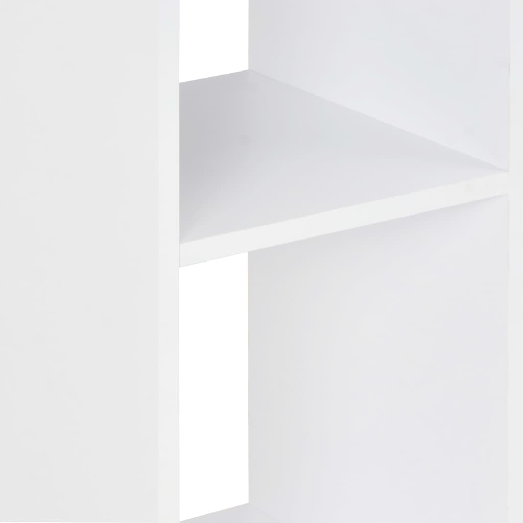 vidaXL Bartisch Weiß und Sonoma-Eiche 60x60x110 cm