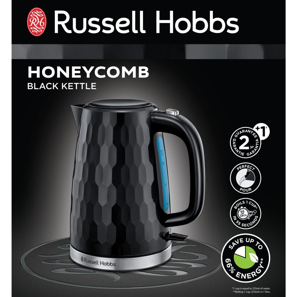 Russell Hobbs Wasserkocher Honeycomb Schwarz