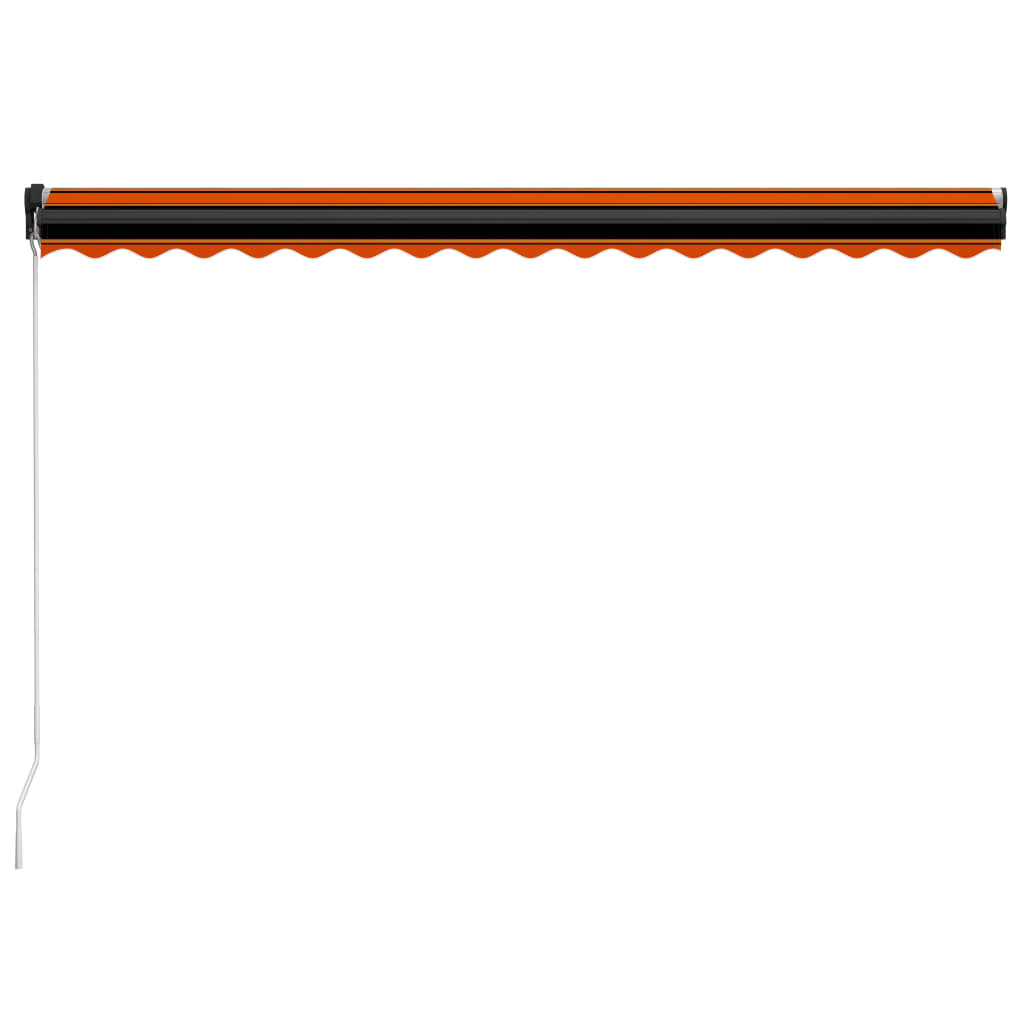 vidaXL Einziehbare Markise Handbetrieben 400×300 cm Orange und Braun
