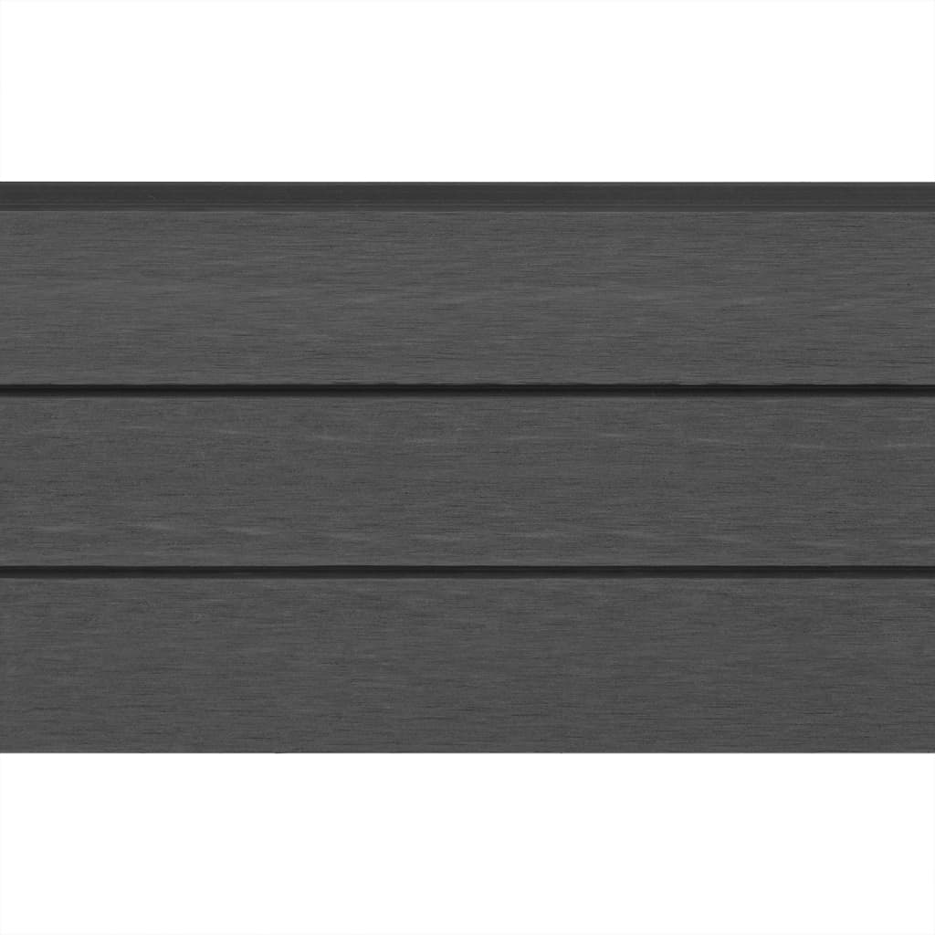vidaXL Zaun-Set WPC 3 Zaunelemente 526x185 cm Grau