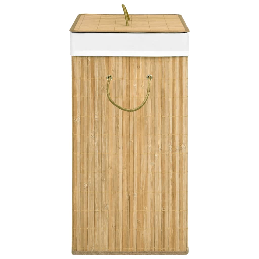 vidaXL Bambus-Wäschekorb mit 2 Fächern 100 L