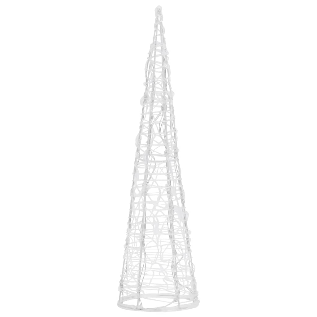 vidaXL LED-Kegel Acryl Weihnachtsdeko Pyramide Kaltweiß 60 cm