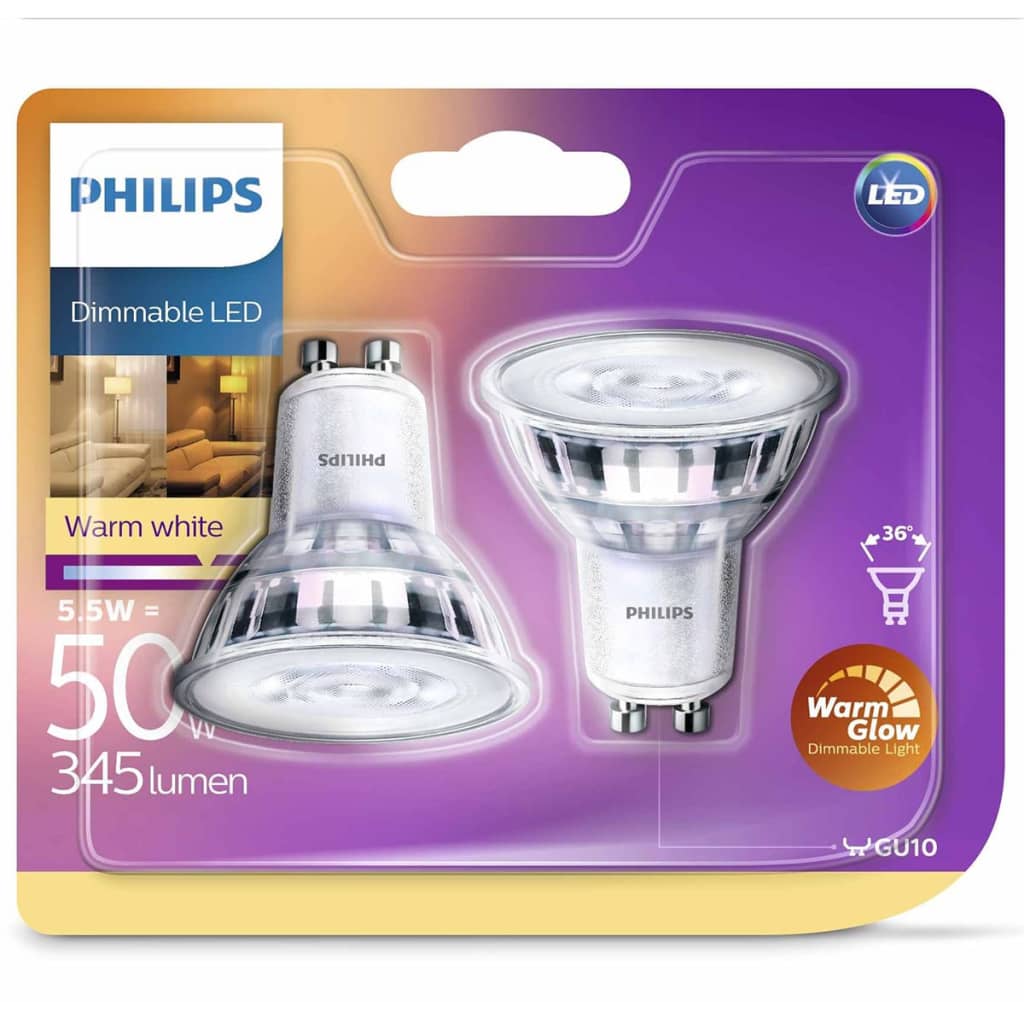 Philips LED-Lampen 2 Stk. Classic 5,5 W 345 Lumen 929001364161