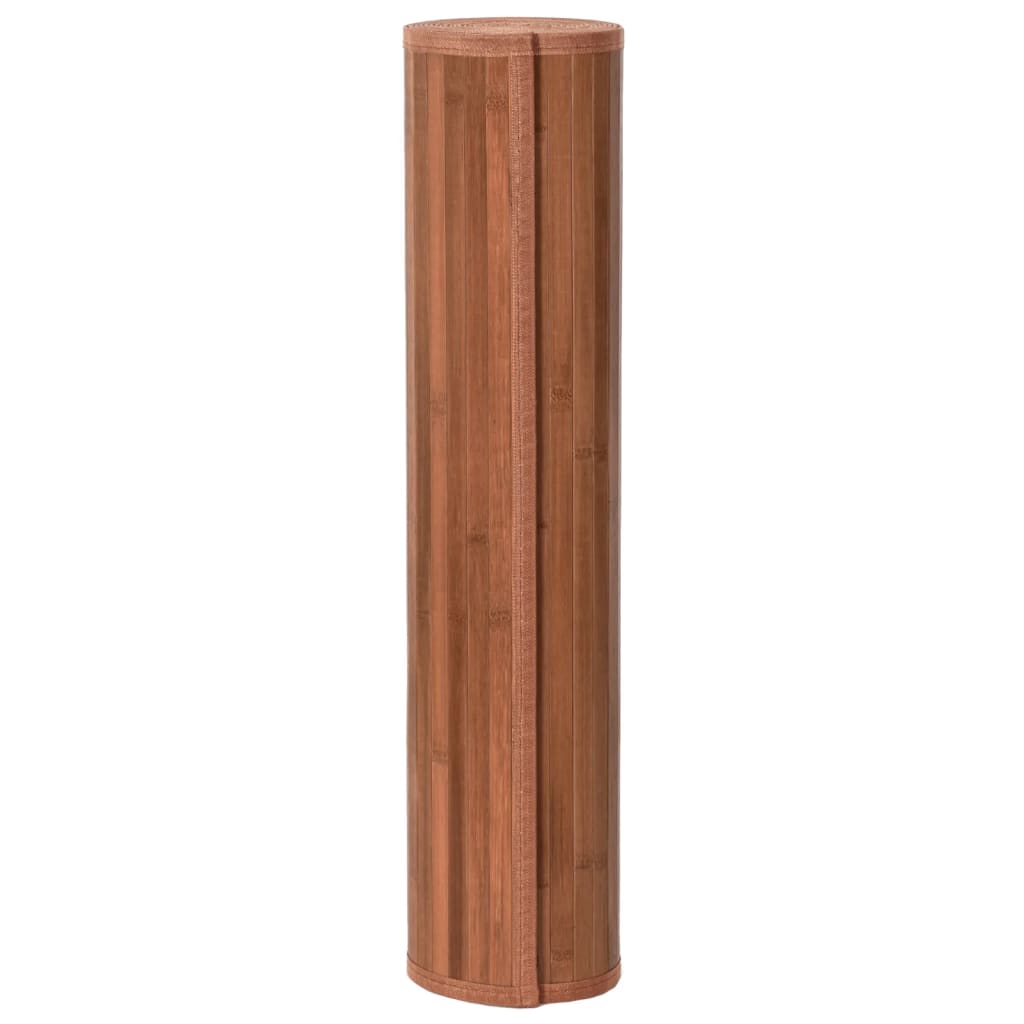 vidaXL Teppich Rechteckig Braun 80x500 cm Bambus