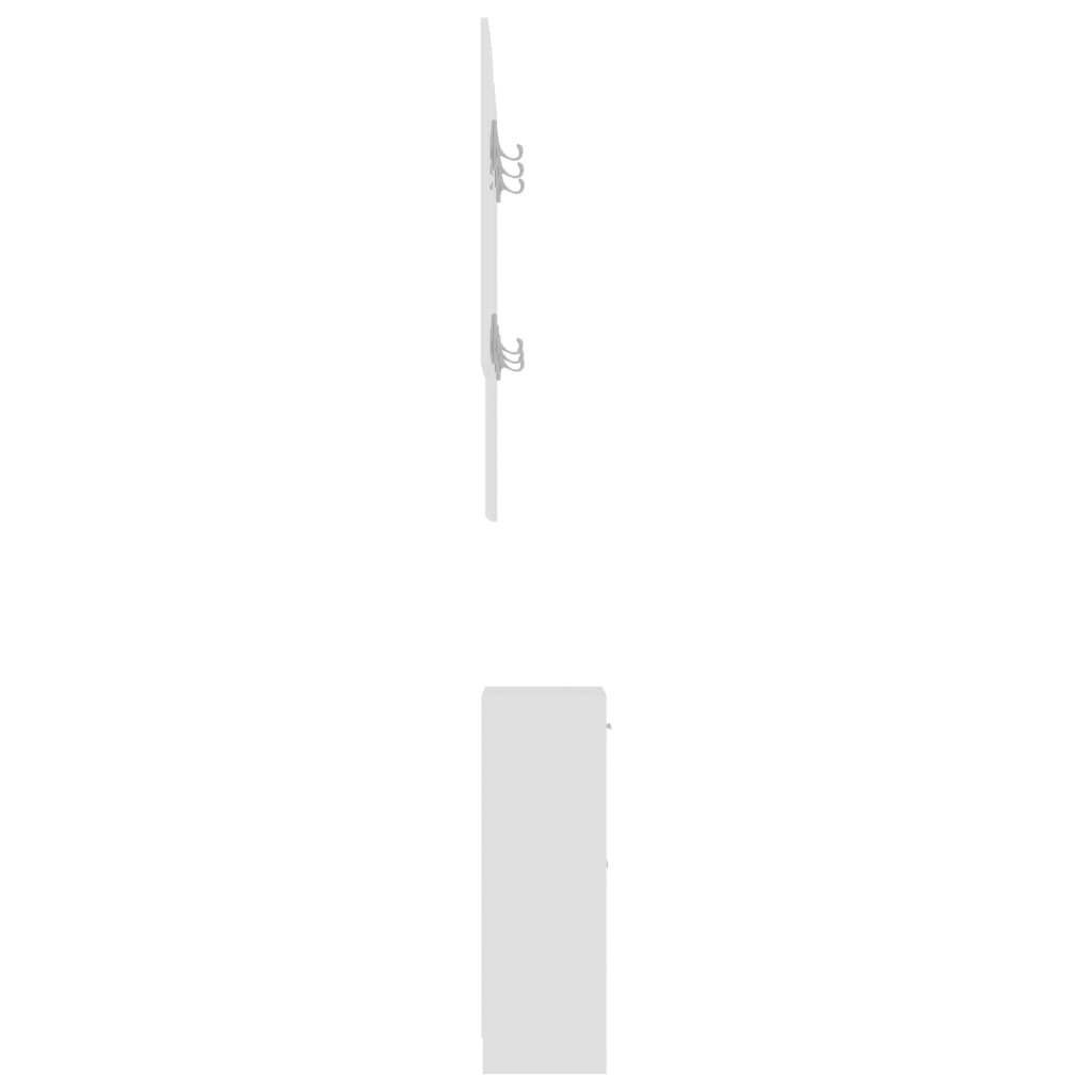 vidaXL Garderobenset Flur Weiß 100x25x76,5 cm Holzwerkstoff