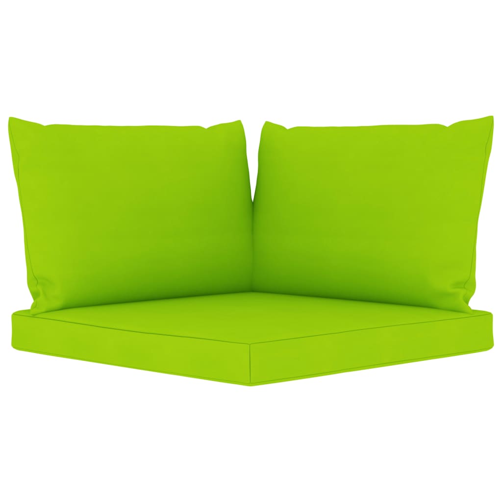 vidaXL 3-Sitzer-Gartensofa mit Hellgrünen Kissen