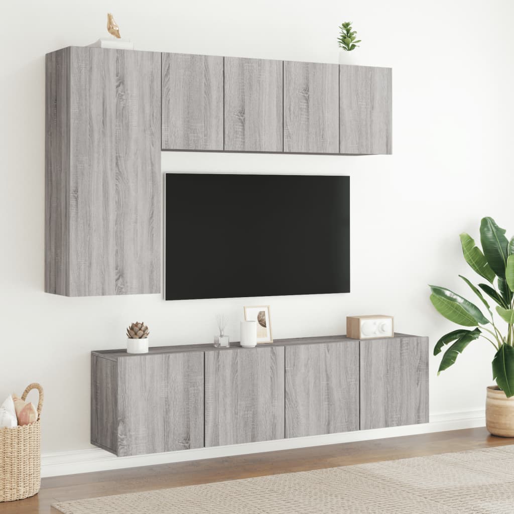 vidaXL TV-Wandschrank Grau Sonoma 60x30x41 cm