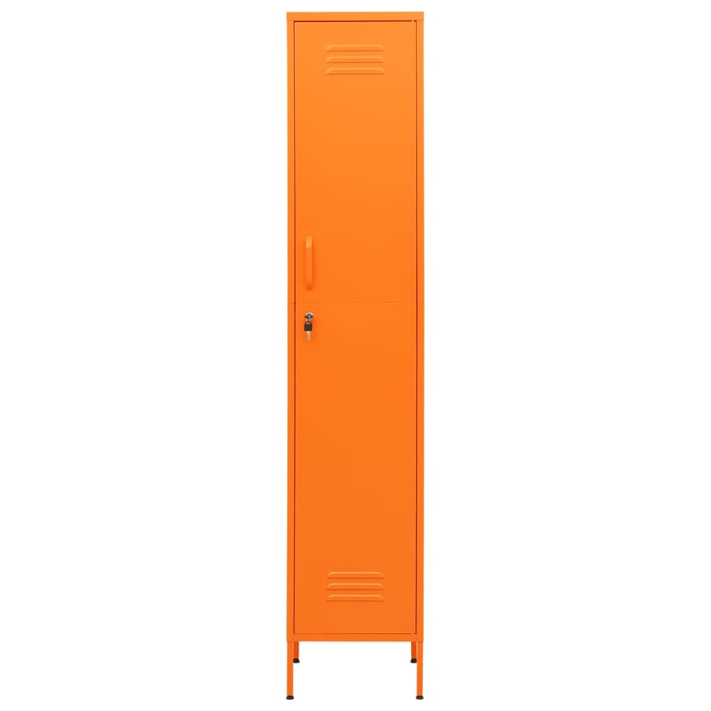 vidaXL Schließfachschrank Orange 35x46x180 cm Stahl
