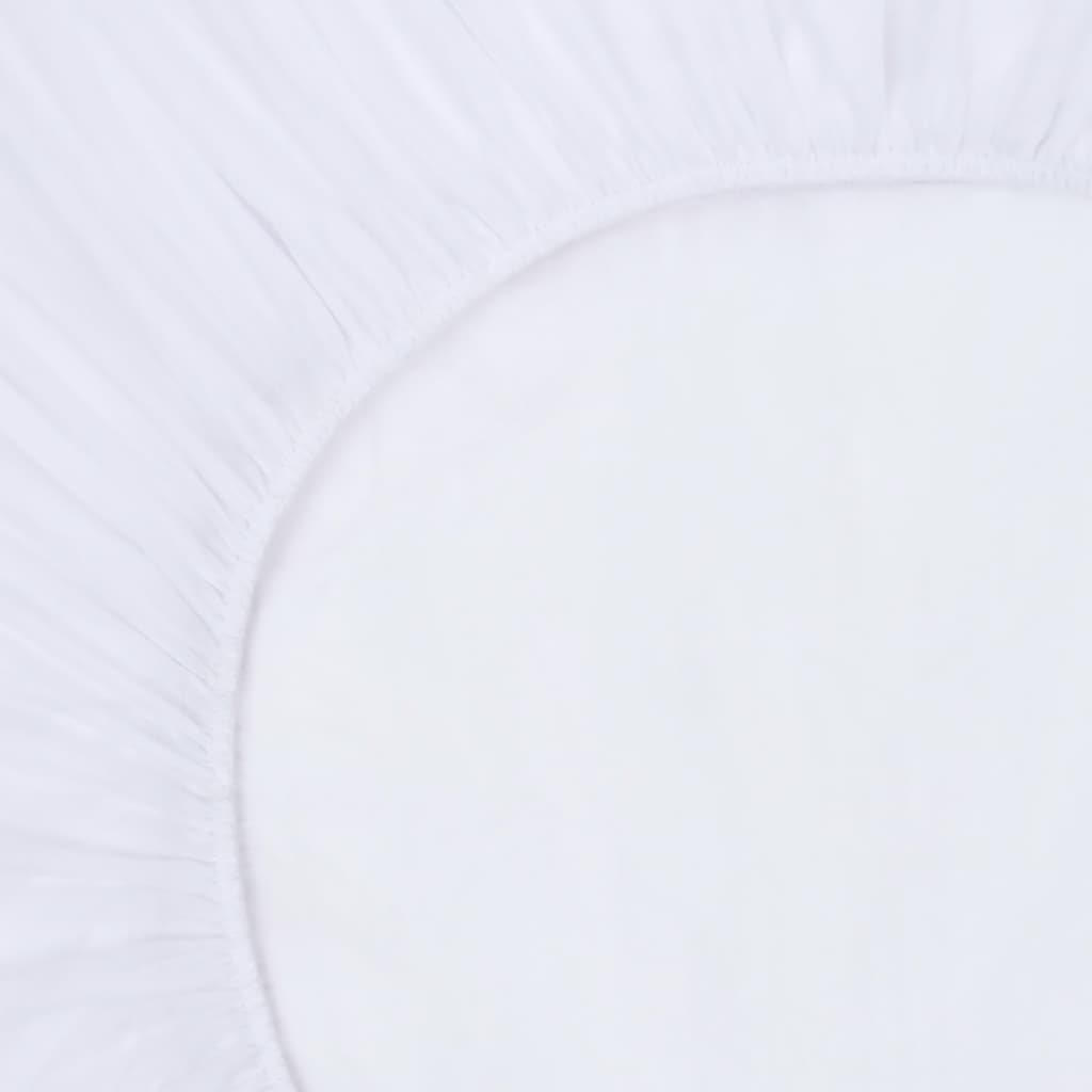 vidaXL Spannbettlaken 2 Stk. Wasserdicht Baumwolle 60x120 cm Weiß