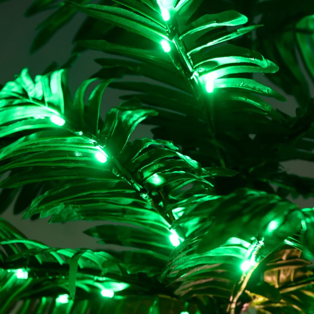 vidaXL Künstliche Palme mit 96 LEDs Warmweiß 180 cm