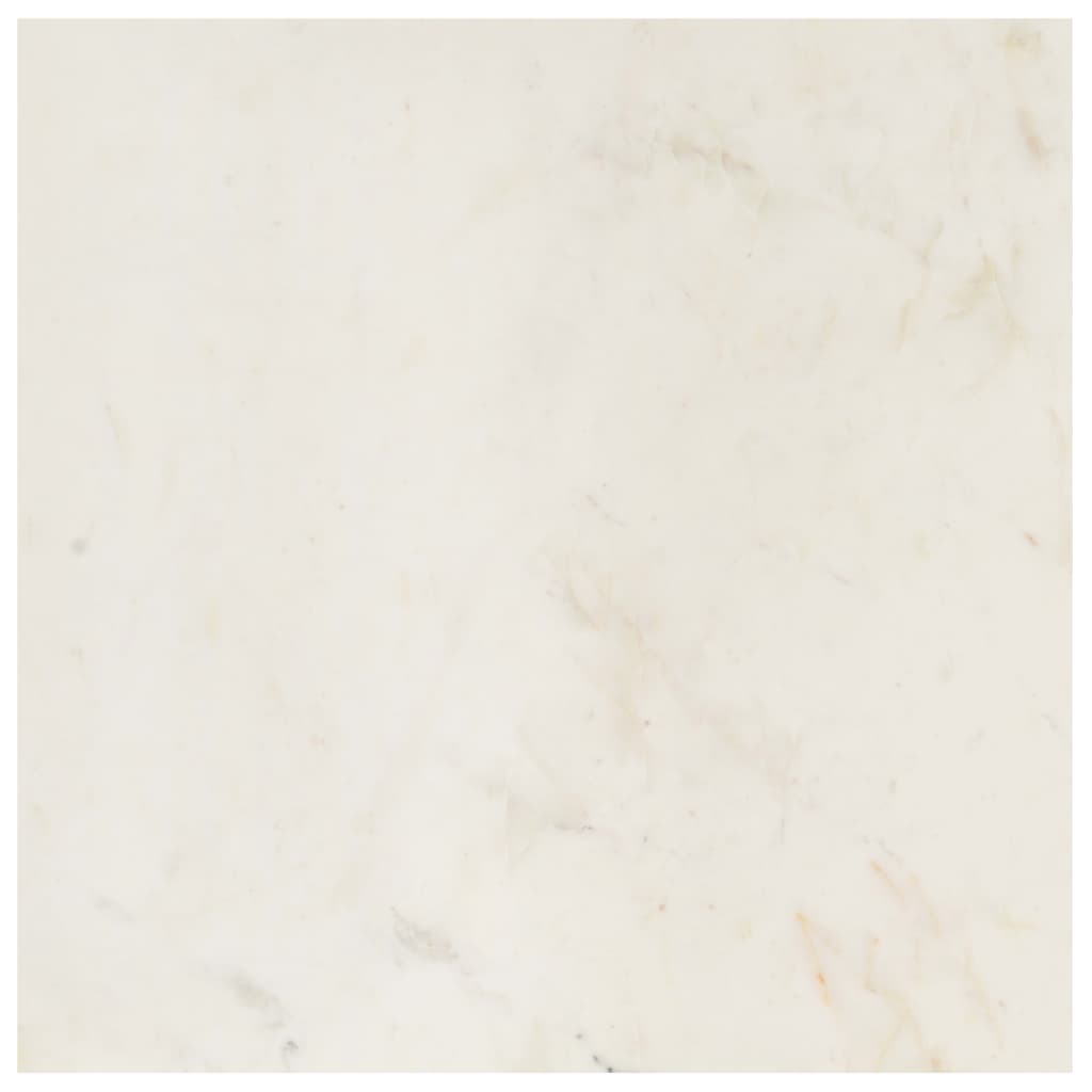 vidaXL Couchtisch Weiß 60×60×35 cm Echtstein in Marmoroptik
