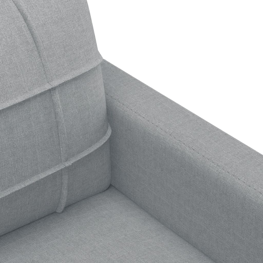 vidaXL 2-Sitzer-Sofa Hellgrau 120 cm Stoff