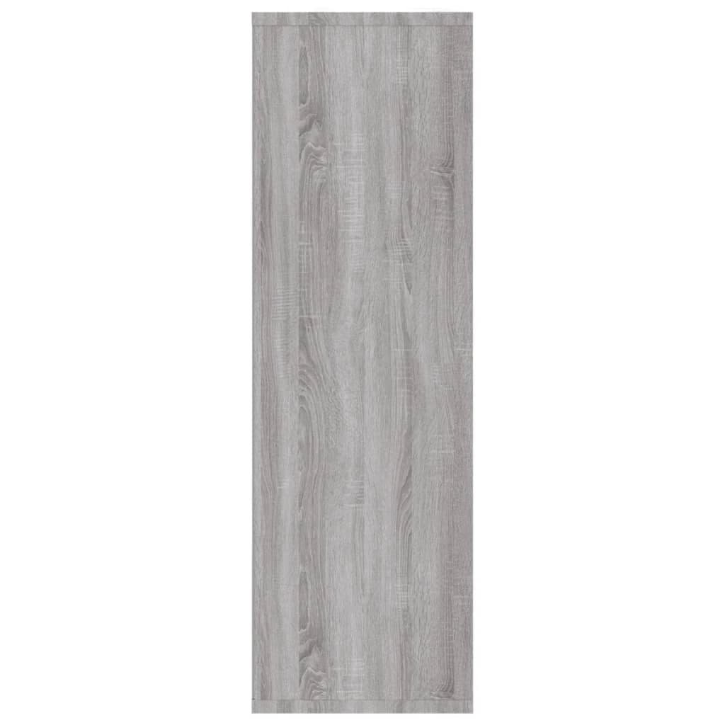 vidaXL Bücherregal/Sideboard Grau Sonoma 50x25x80 cm Holzwerkstoff