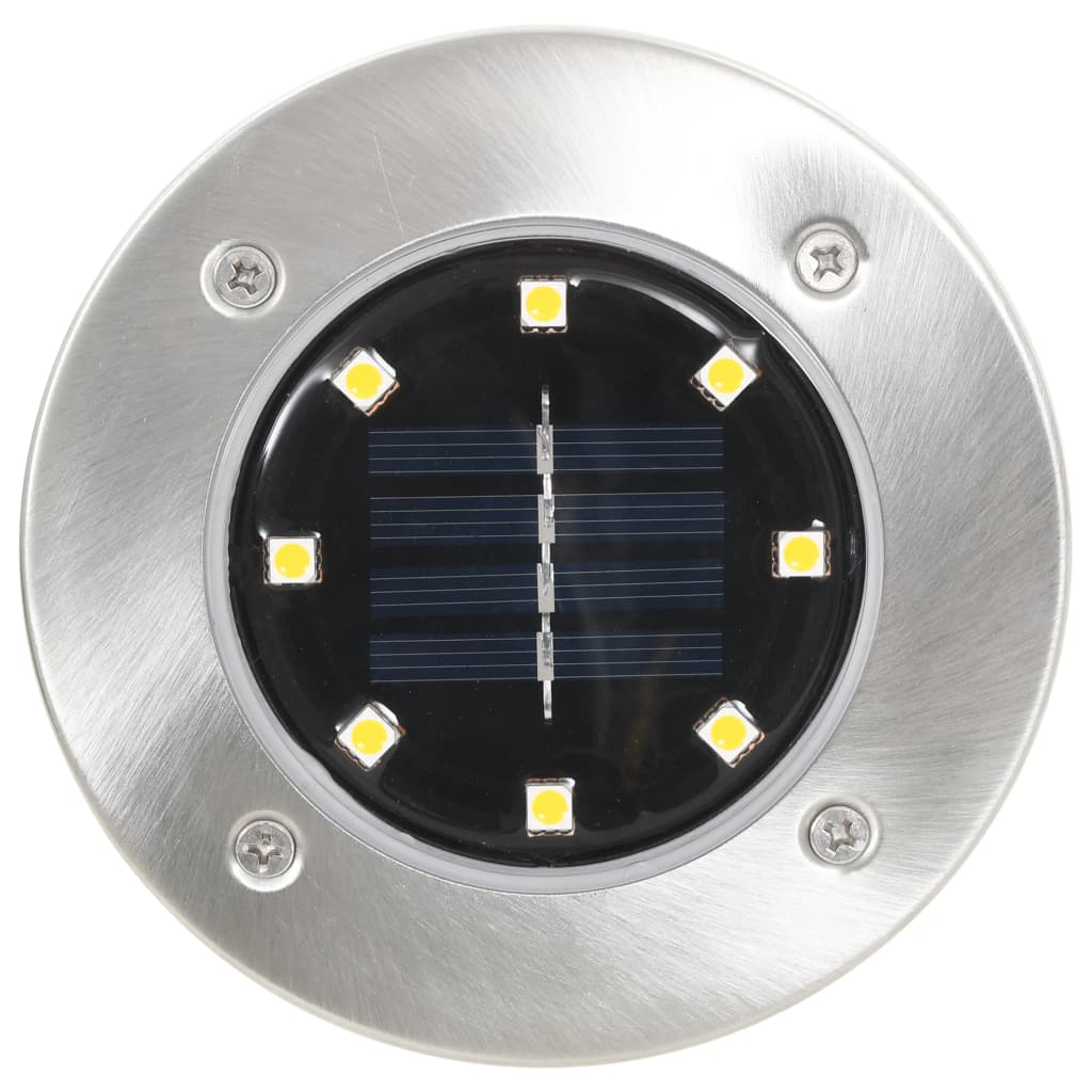 vidaXL Solar-Bodenleuchten 8 Stk. LED Weiß