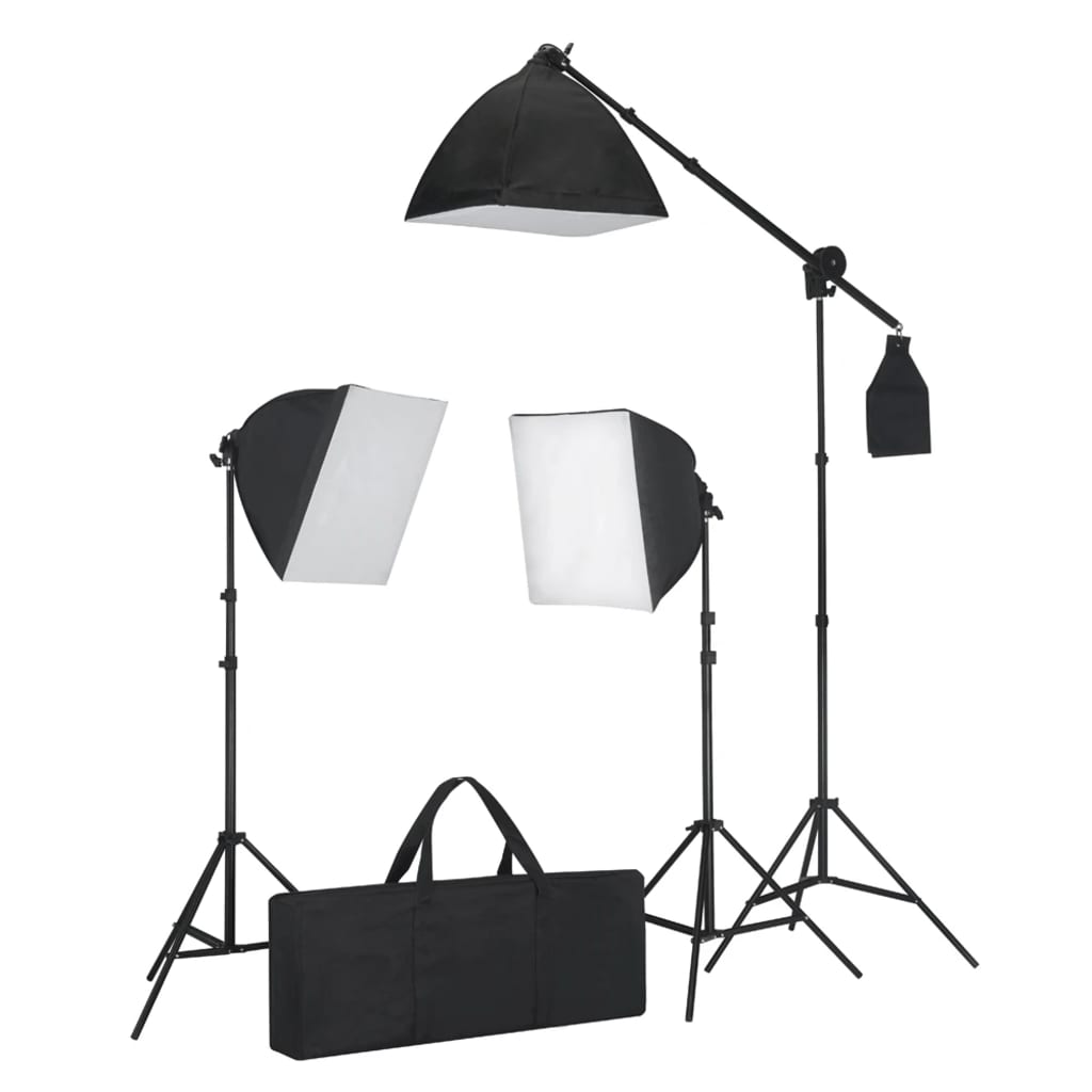 vidaXL Fotostudio-Set mit Aufnahmetisch, Lichtern und Hintergründen
