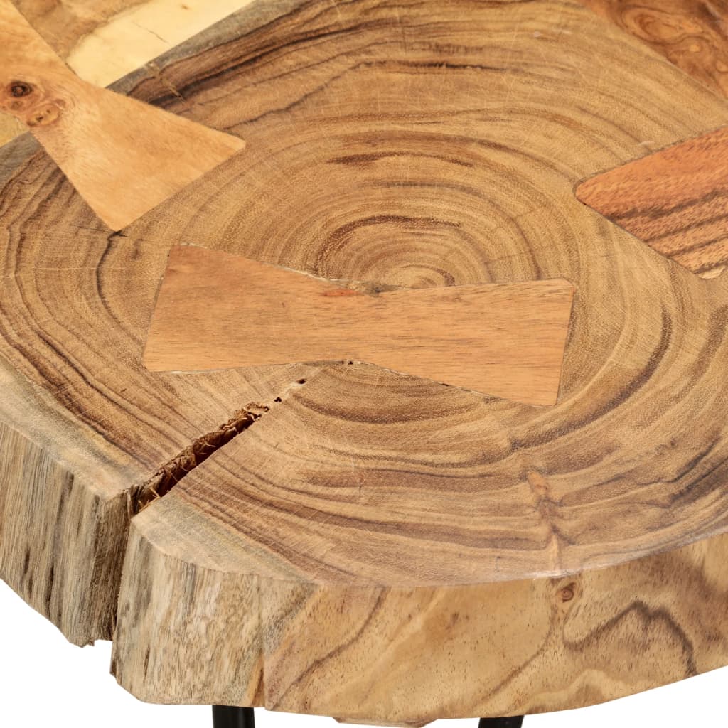 vidaXL Couchtisch 35 cm 4 Baumscheiben Massivholz Palisander