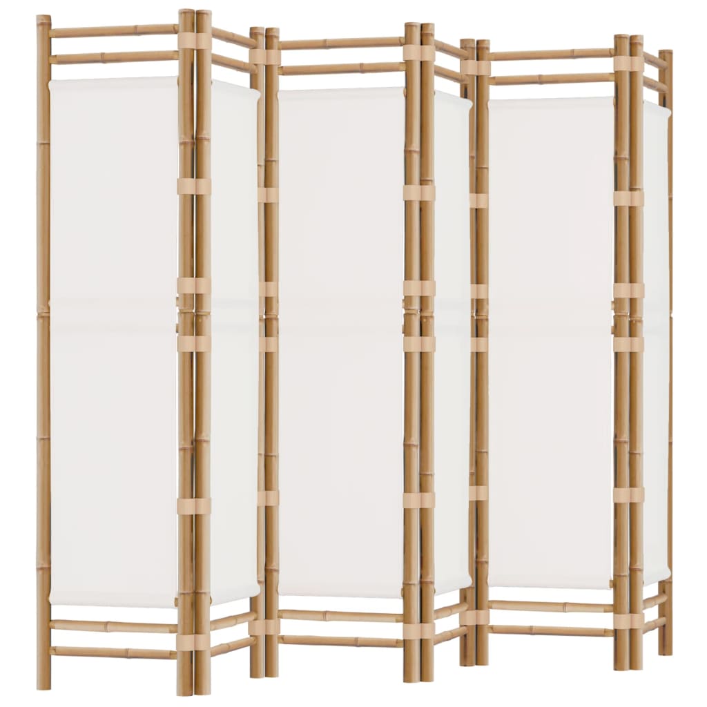 vidaXL 6-tlg. Paravent Faltbar 240 cm Bambus und Canvas | vidaXL.de