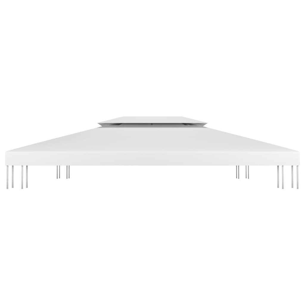 vidaXL Pavillon-Dachplane mit Kaminabzug 310 g/m² 4x3 m Weiß