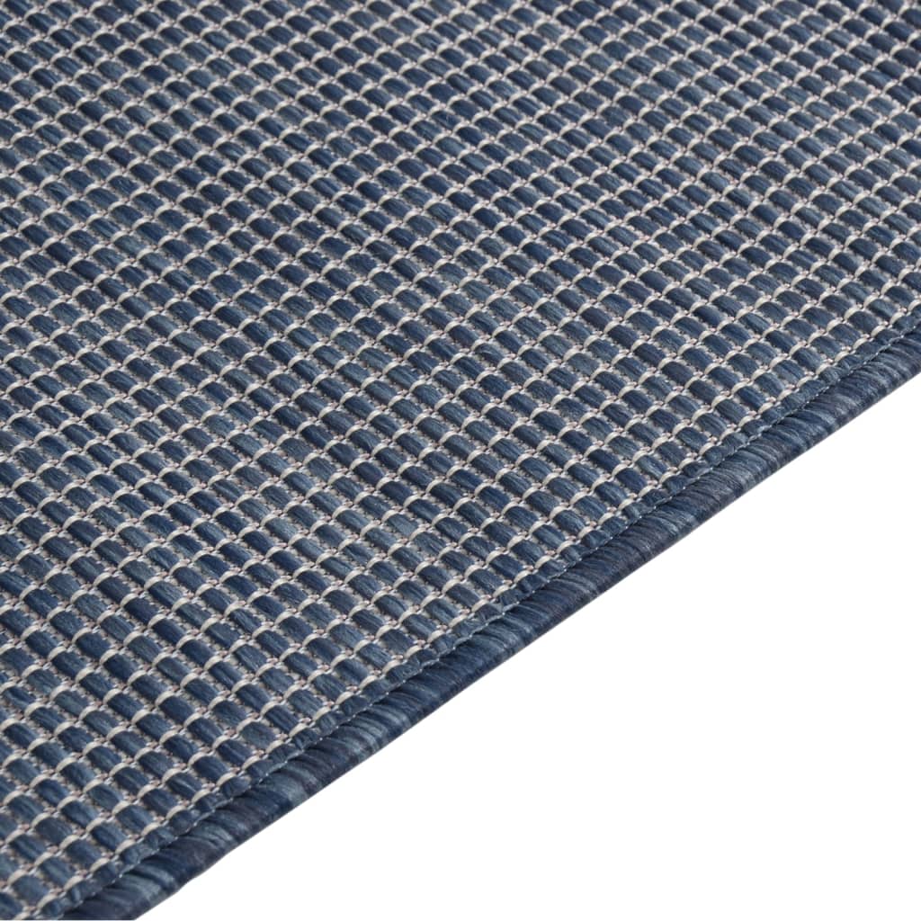 vidaXL Outdoor-Teppich Flachgewebe 160x230 cm Blau