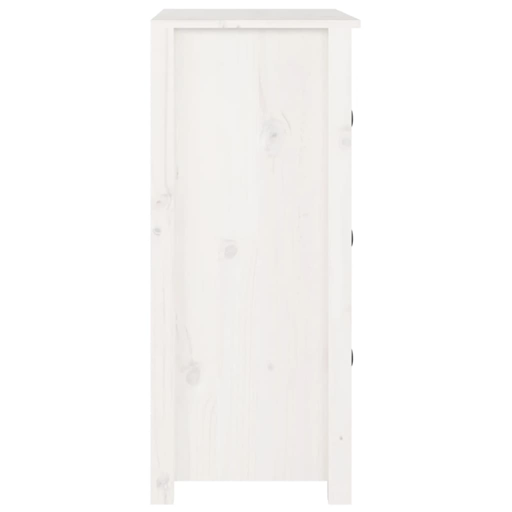 vidaXL Sideboard Weiß 70x35x80 cm Massivholz Kiefer