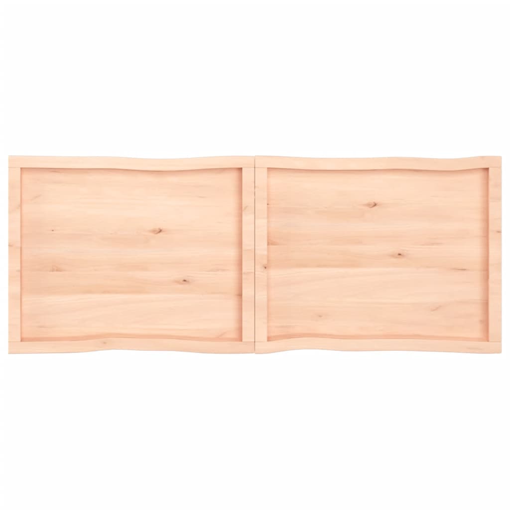 vidaXL Tischplatte 160x60x6 cm Massivholz Eiche Unbehandelt Baumkante