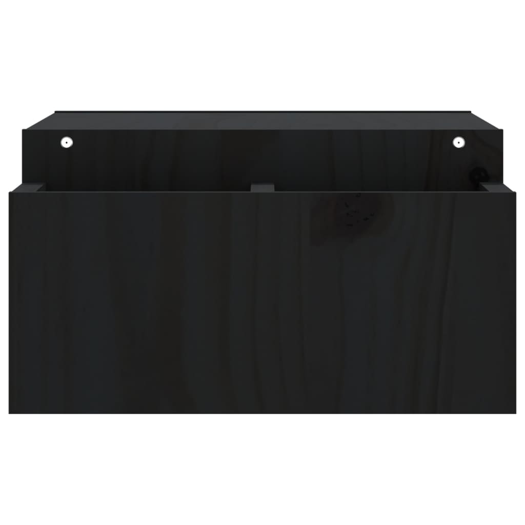 vidaXL Monitorständer Schwarz 70x27,5x15 cm Massivholz Kiefer