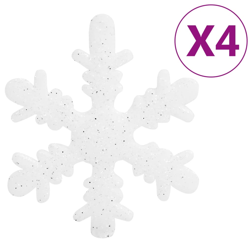 vidaXL 111-tlg. Weihnachtskugel-Set Weiß und Grau Polystyrol