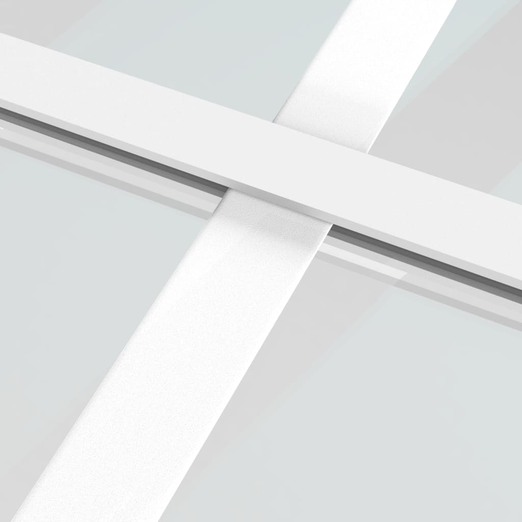vidaXL Innentür 83x201,5 cm Weiß ESG-Glas und Aluminium
