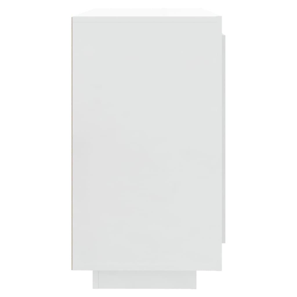 vidaXL Sideboard Hochglanz-Weiß 80x40x75 cm Holzwerkstoff