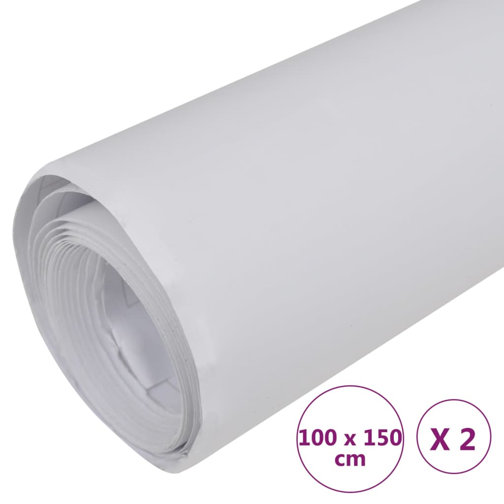vidaXL Autofolien 2 Stk. Matt-Weiß 100x150 cm