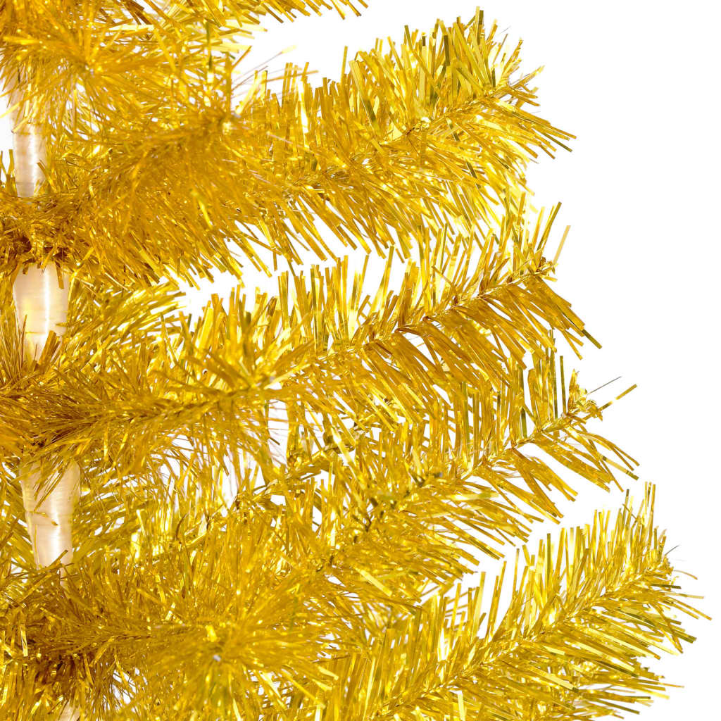 vidaXL Künstlicher Weihnachtsbaum mit Beleuchtung & Ständer Gold 240cm