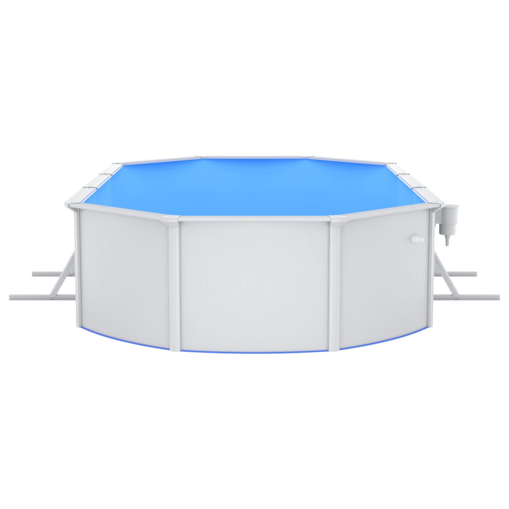 vidaXL Pool mit Sandfilterpumpe und Leiter 610x360x120 cm