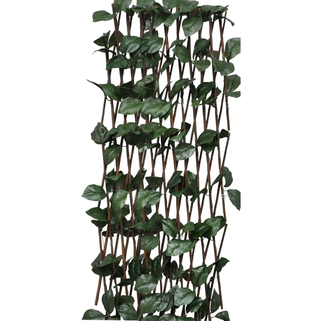vidaXL Weidenzaun-Rankgitter 5 Stk. mit künstlichen Blättern 180x120cm