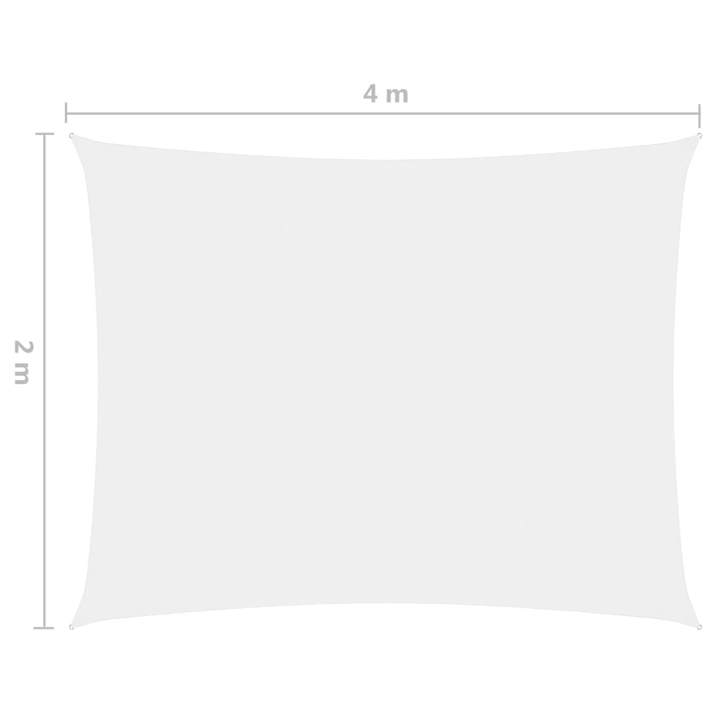vidaXL Sonnensegel Oxford-Gewebe Rechteckig 2x4 m Weiß