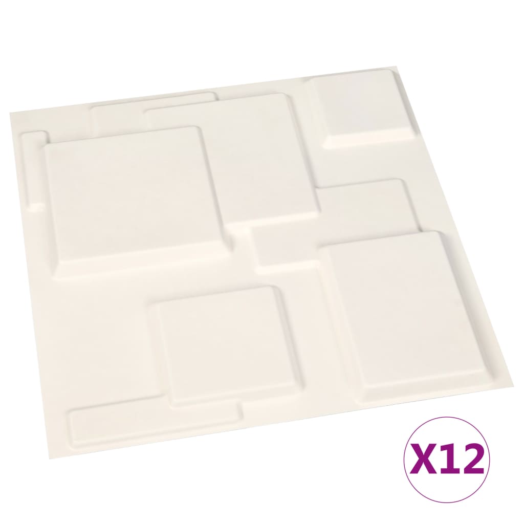 vidaXL Wandpaneele 12 Stk. 3D 0,5×0,5 m 3 m²