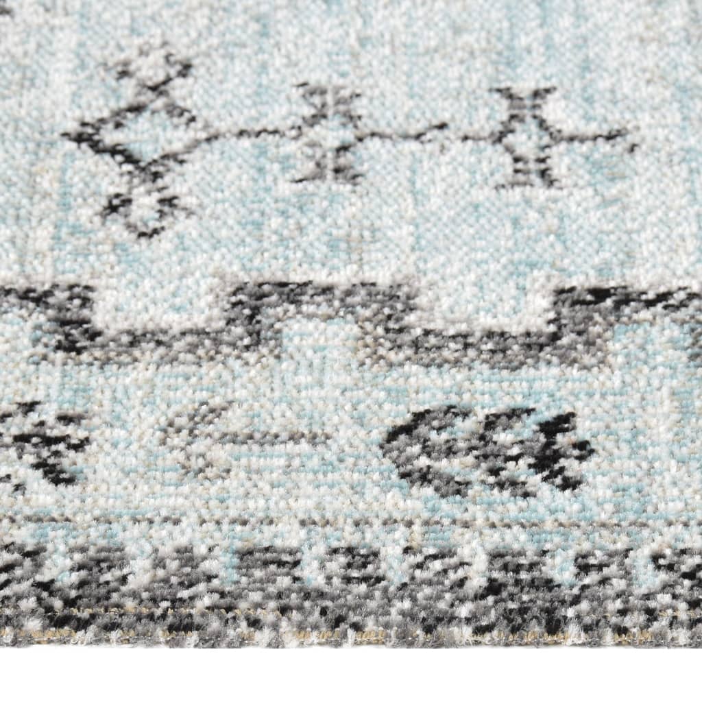 vidaXL Outdoor-Teppich Flachgewebe 115x170 cm Grün und Grau